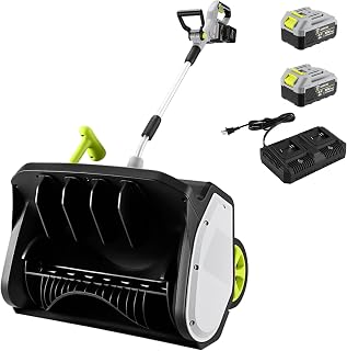 Cordless Snow Shovel: DEKOPRO 40V|17-Inch Cordless Snow Blower,Electric Snow Shove with Adjustable Chute, Lightweight Electric Snow Blower for Sidewalks & Stairs (2×20V Batteries)