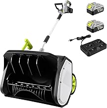 Cordless Snow Shovel: DEKOPRO 40V|17-Inch Cordless Snow Blower，Electric Snow Shove with Adjustable Chute, Lightweight Electric Snow Blower for Sidewalks & Stairs (2×20V Batteries)