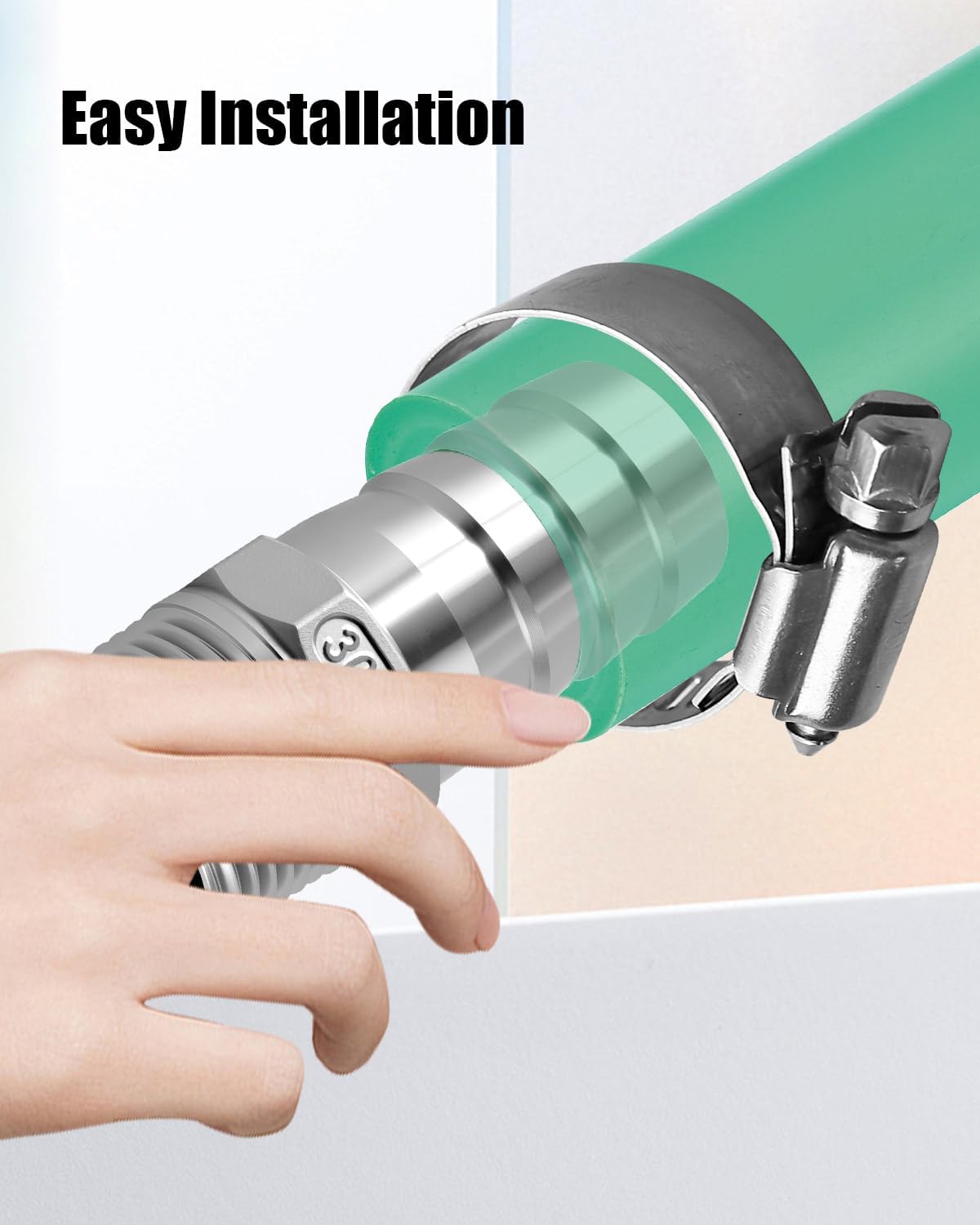 2Pcs Stainless Steel Hose Barb Fitting 1-1/4" Barb to 1" NPT Male Adapter Compatible with Water and Fuel