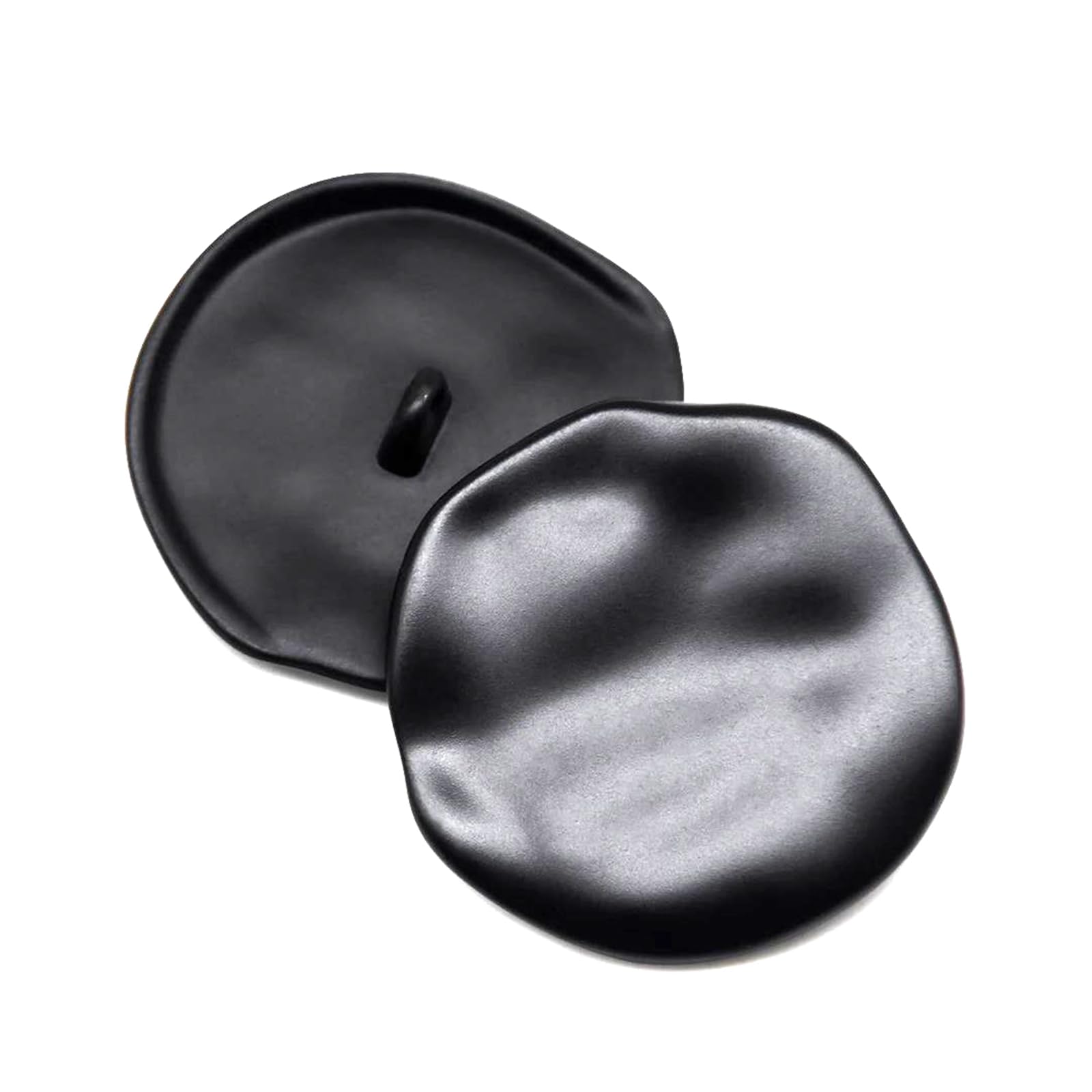 10Pcs 21/25/30mm Irregular Gold Buttons for Shirt,B Black,30mm