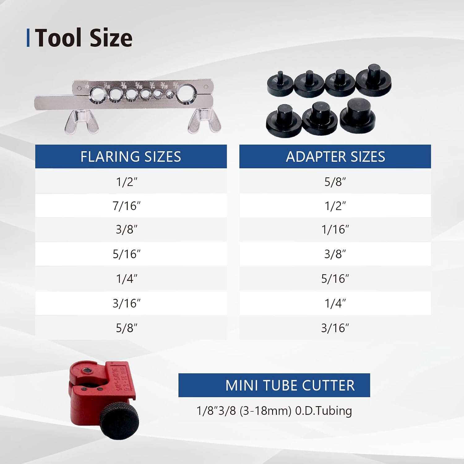 BANCHEE Auto Repair Double Flaring Tool,Single and Double Tool kit for Copper Pipe HVAC Card Sleeve Expansion, with Additional Scraper Tool, 45 Degrees（BC-2033B）