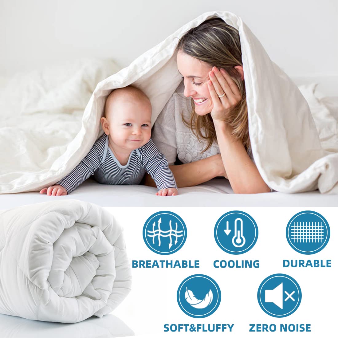 COONP All Season King Comforter Cooling 