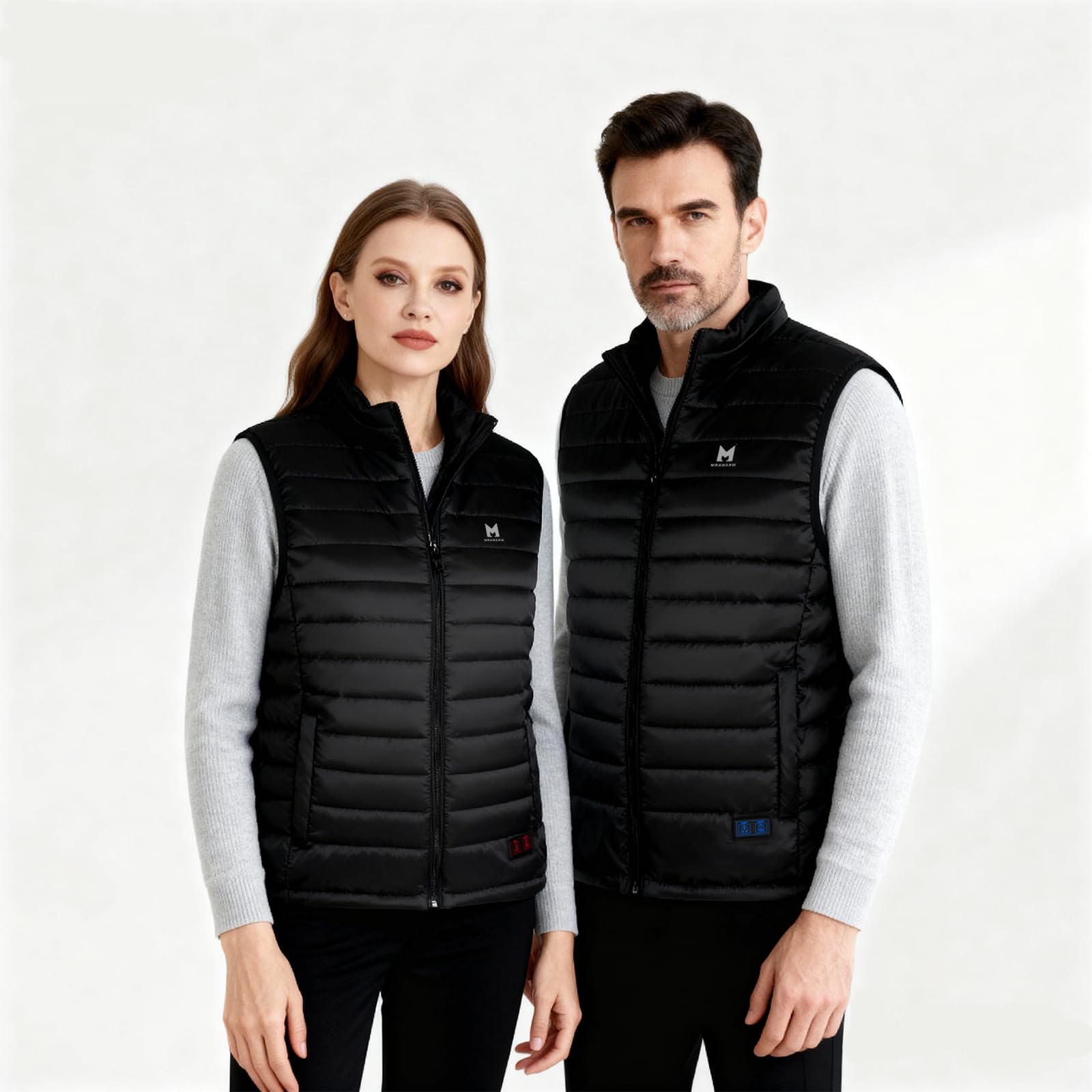 MRAWARM Heated Vest, Lightweight Electric Heated Vest for Men Women with 6 Heating Zone and 3 Temperature