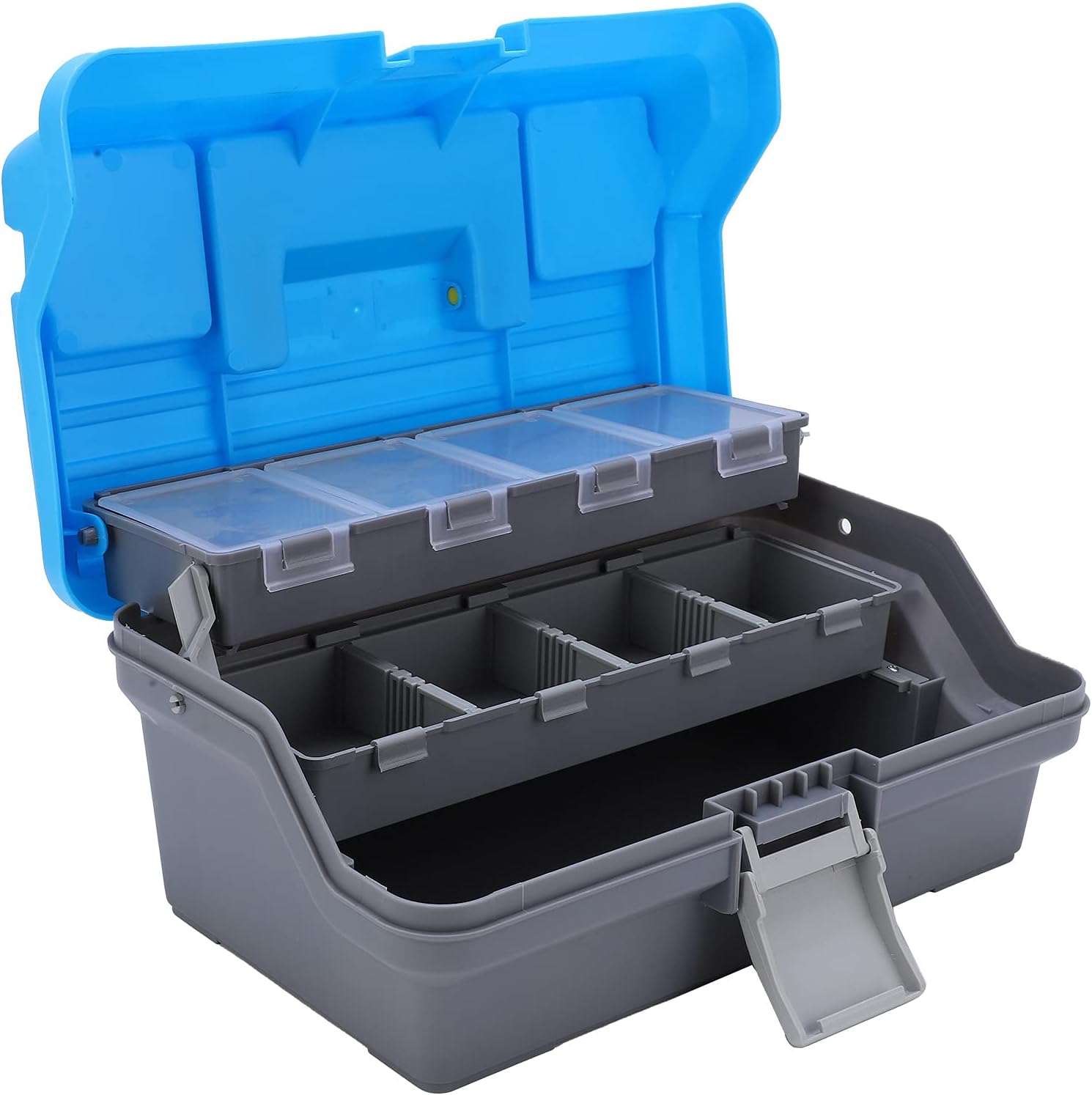 Fishing Tackle Box, Multifunctional Proable Tray Tackle Box with Three Layers for Fishing