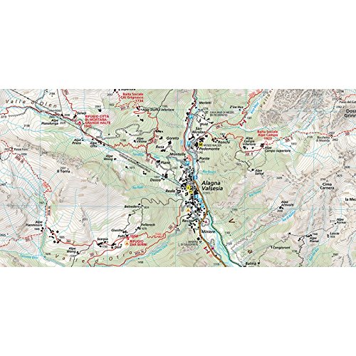 Valsesia North West Hiking Map 4: Monte Rosa