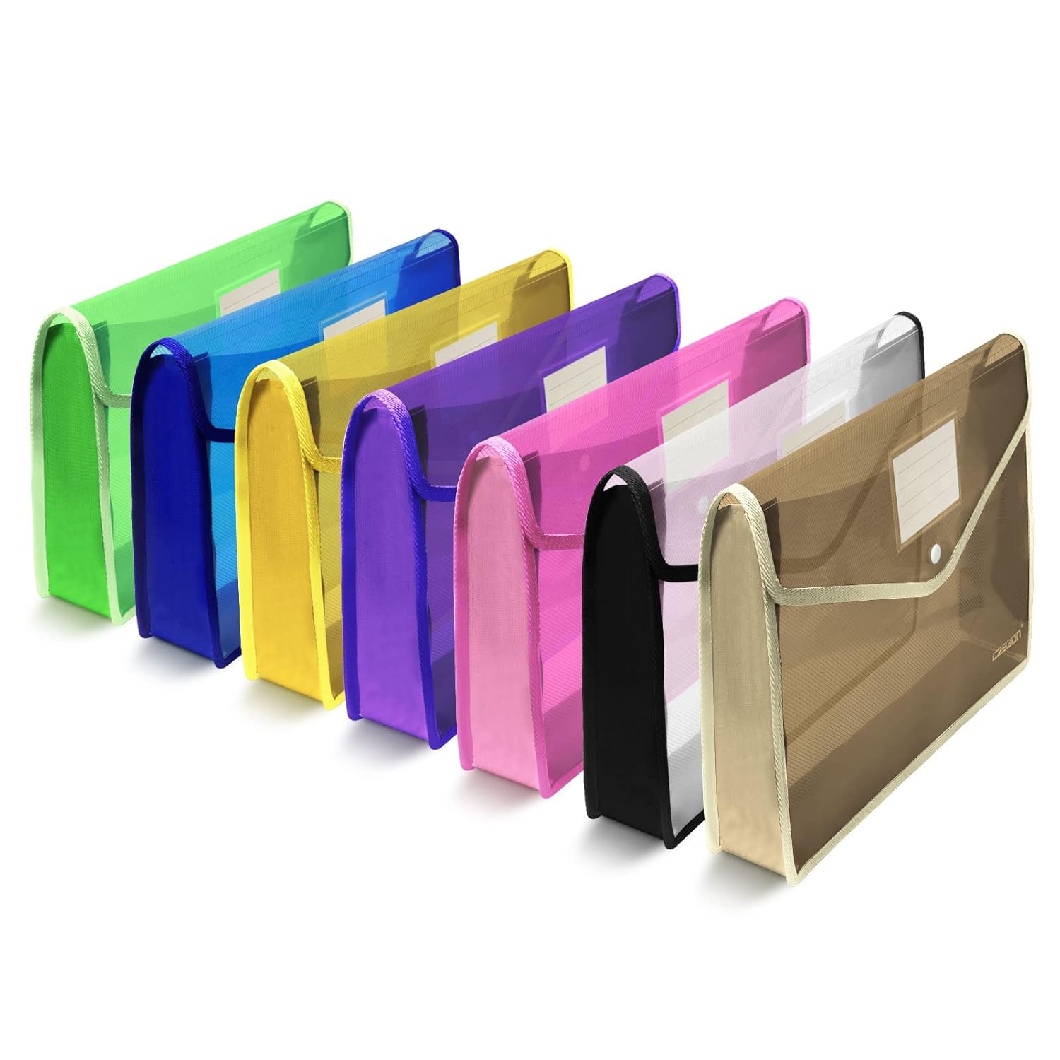 7 Color Plastic File Folders Waterproof Transparent Expandable File