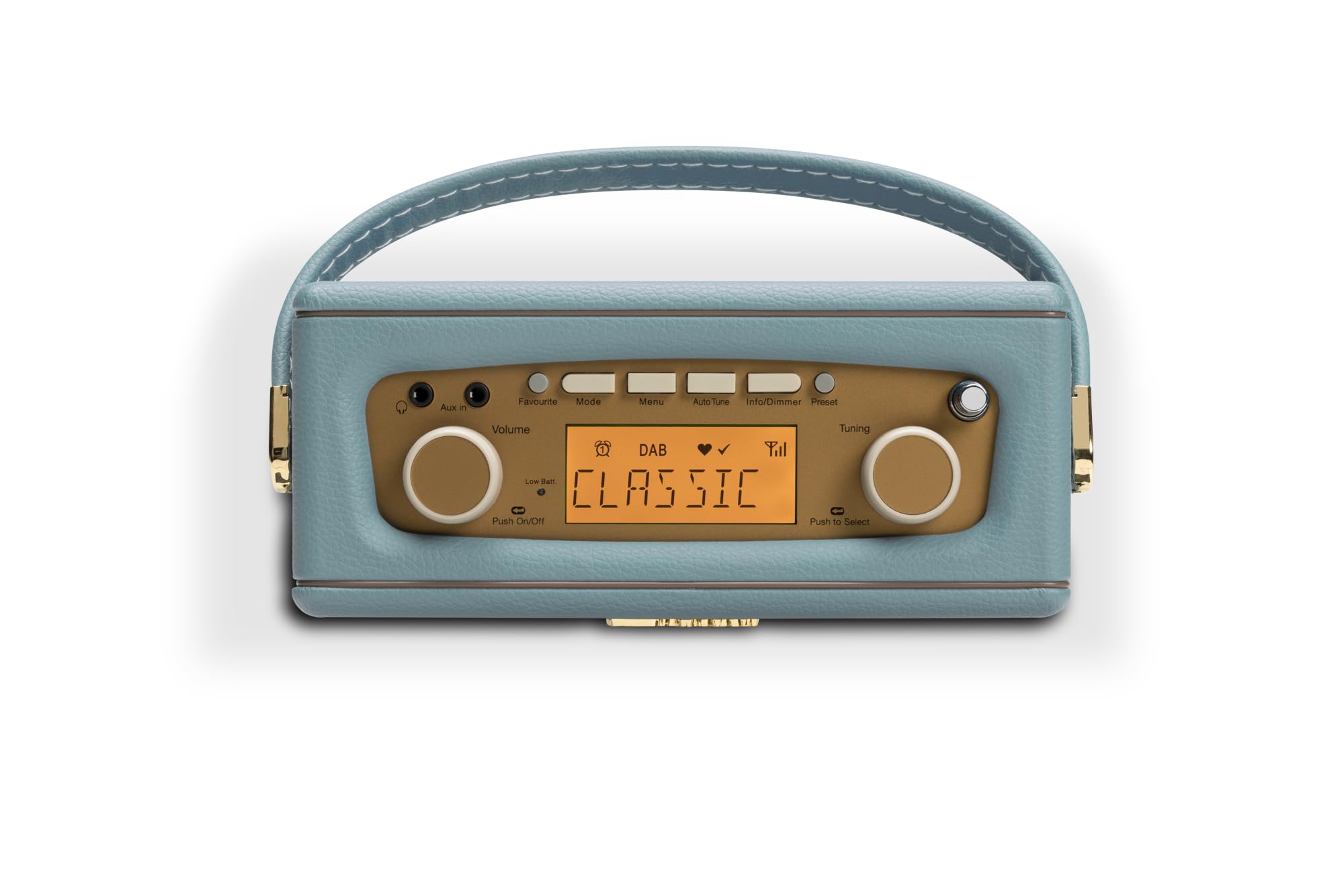 Roberts Revival Uno BT Dab+/FM/Bluetooth Radio Reloj despertador, Azul Cielo
