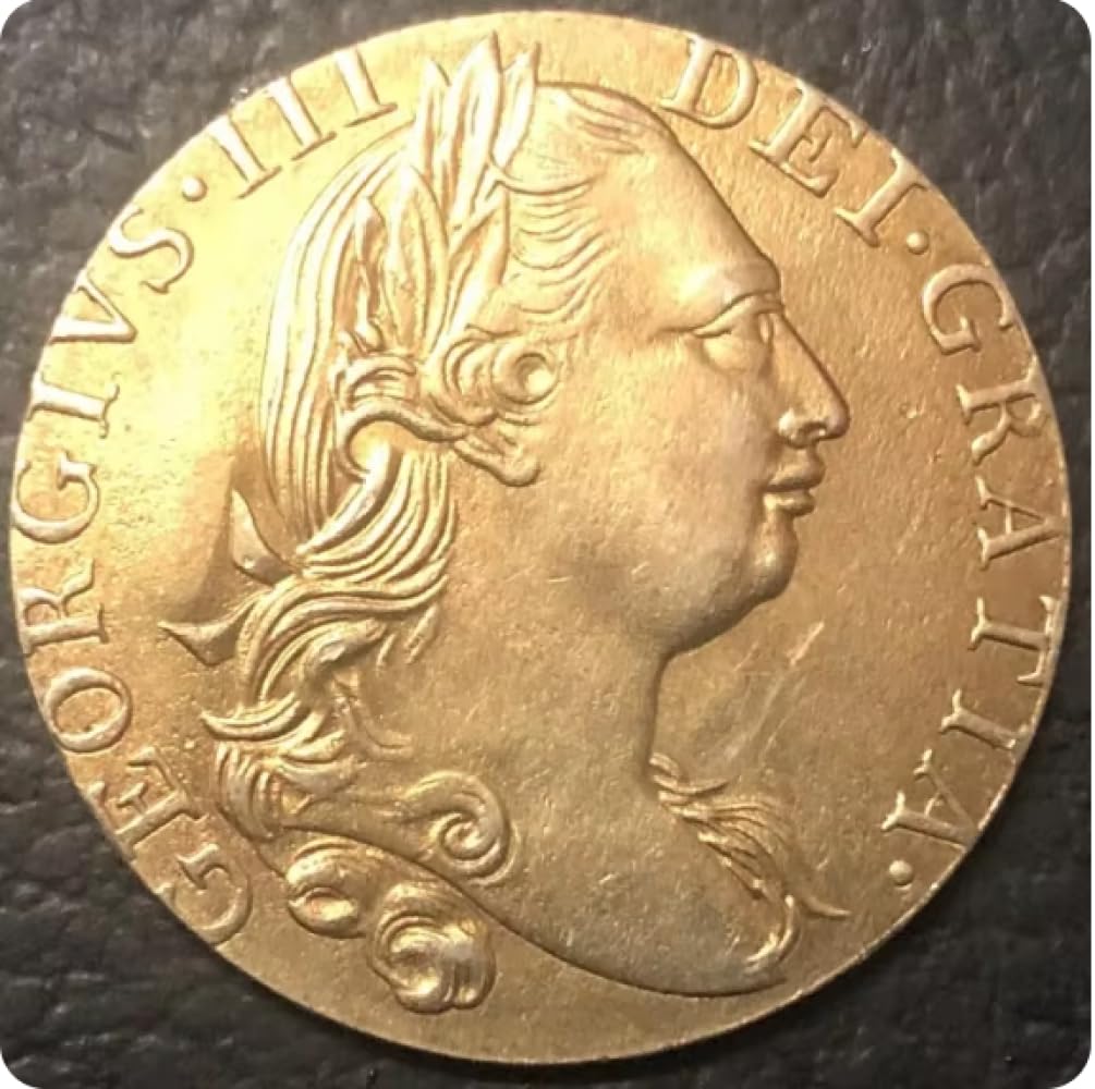 REZAJDUIE Commemorative Coin 1776 United Kingdom 1/3 Guinea Copy Gold Plated Coin Essential for Collectors Souvenir Coin