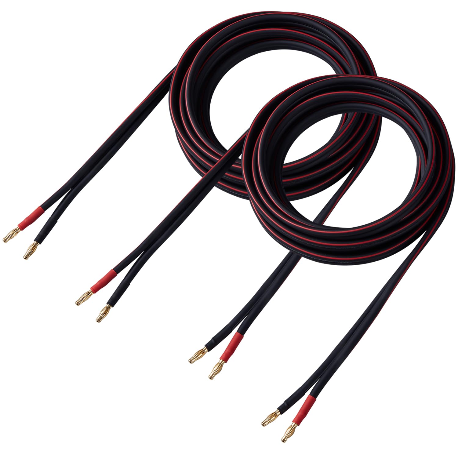 HANNLINTE 12 AWG HD Premium Soft Touch HiFi Speaker Cable (2 Pack, 10