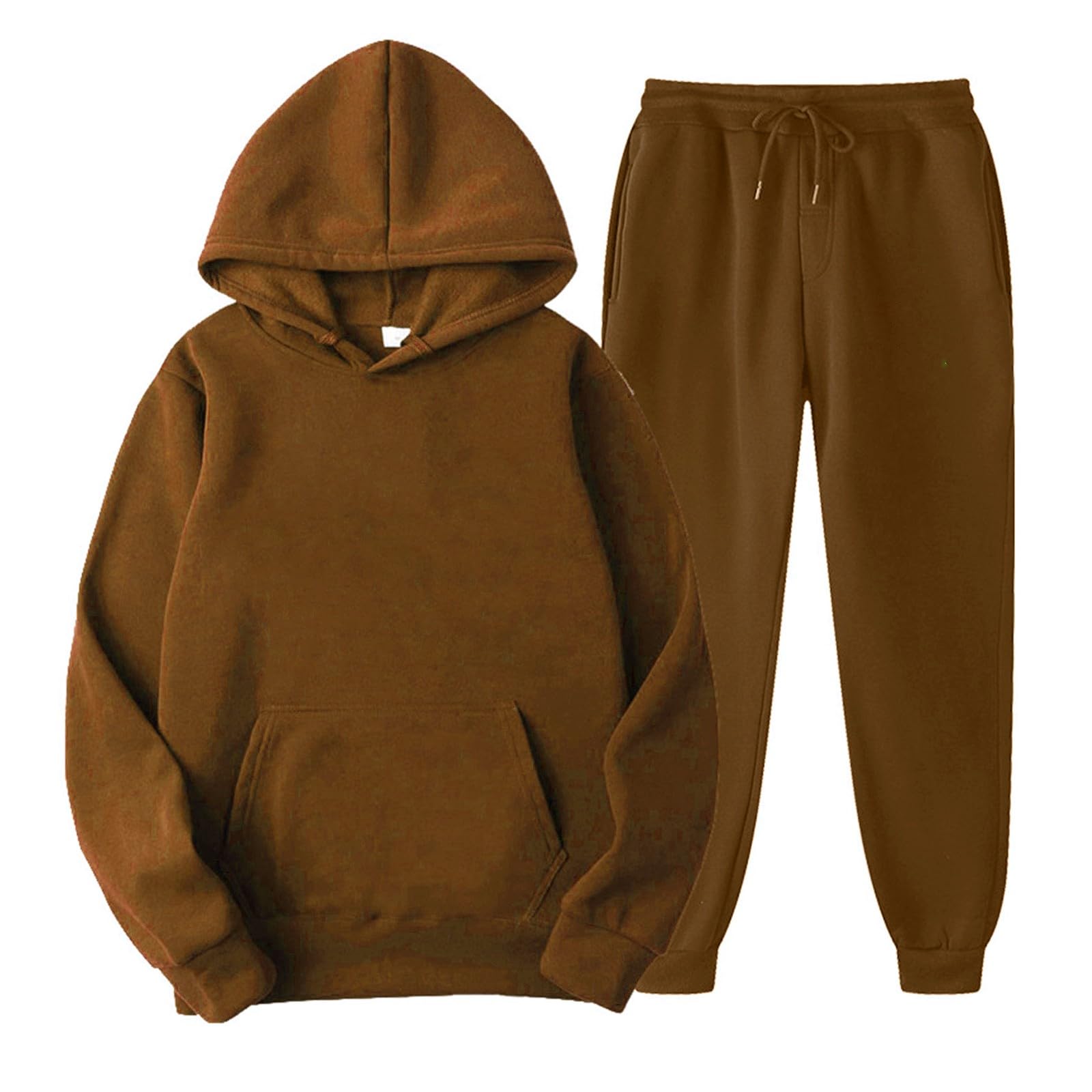 Damski dres sportowy na co dzień, luźne, elastyczne, wygodne, jednokolorowa bluza z kapturem i spodnie, stylowe stroje do joggingu, dwuczęściowy, siłownia, fitness, Y2k, kompletny zestaw