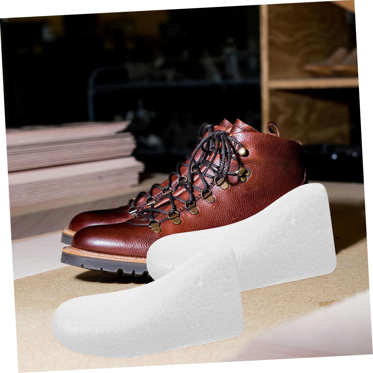 Hormas de Espuma Desechables para Zapatos, 10 Pares, Talla 42-45 | Color Blanco, Uso Único y Fácil Almacenamiento, para Botas y Calzado del Hogar