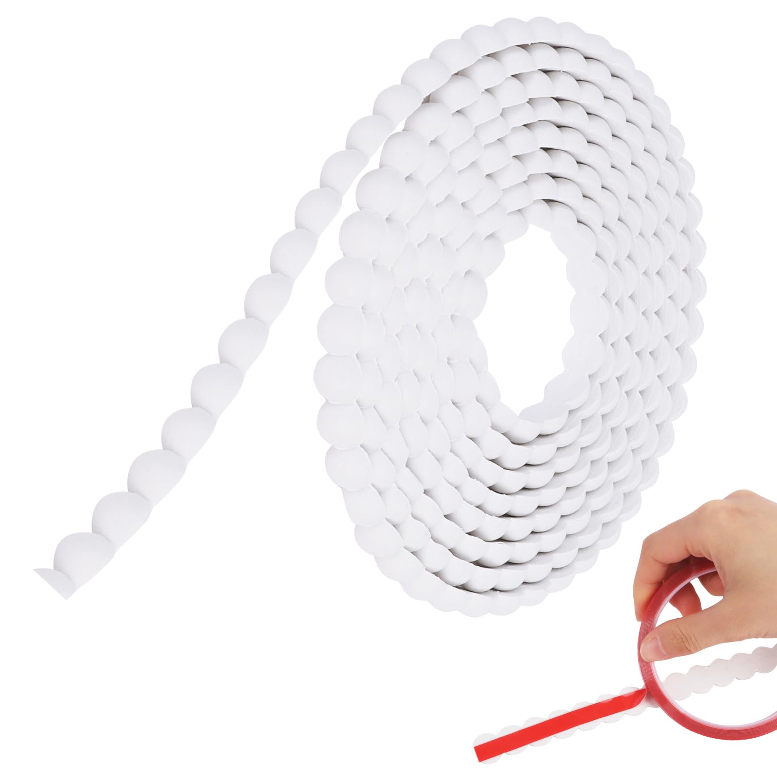 3m Peel and Stick Wall Moulding, Flexible PVC Molding Trim, Wall Moulding Self Adhesive, Decorative Bead Pearl Wall Molding Trim for Ceiling, Cabinet, Mirror Frame, Door, Skirting