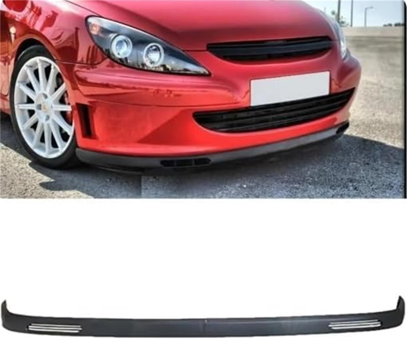 Splitter 2 szt., do Peugeot, 307 Body Kit Akcesoria samochodowe Spoiler Splitter Dyfuzor Klapa Sportowy zderzak Części zewnętrzne Przedni zderzak Lip Splitter (model 2) Rozdzielacz samochodowy(B
