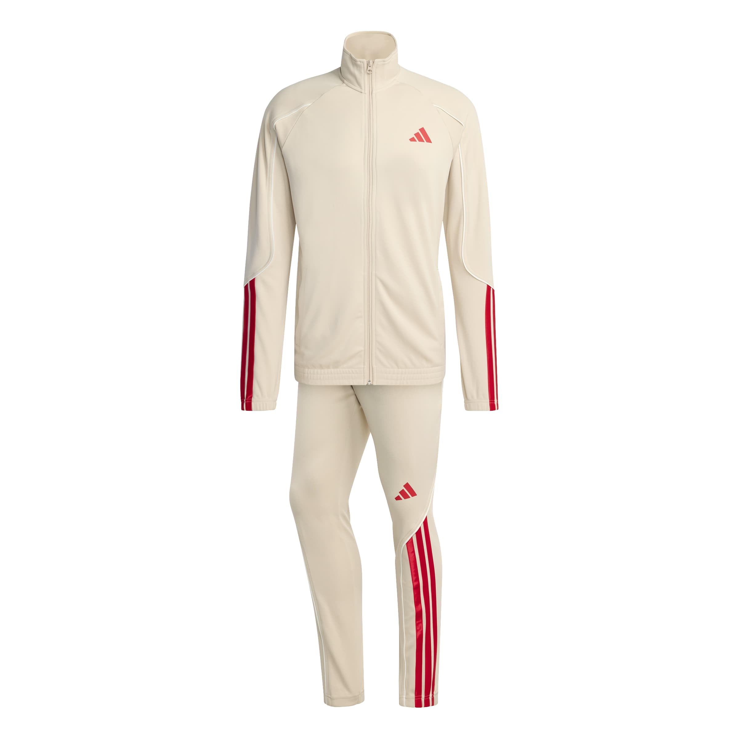 adidas Tuta Intera Completa UOMO 3-Stripes Stadium Beige con tasche Poliestere
