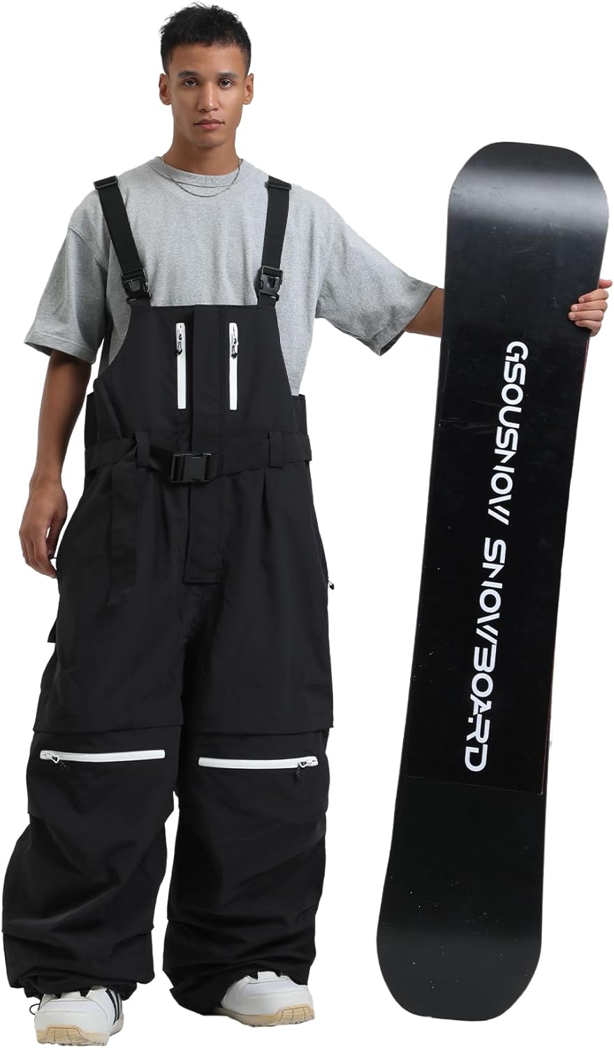 GSOU SNOW Men Snow Pants Snowboard Bibs Baggy Women Ski Pant Snow Bibs Overalls Waterproof Windproof Insulated - Image 3