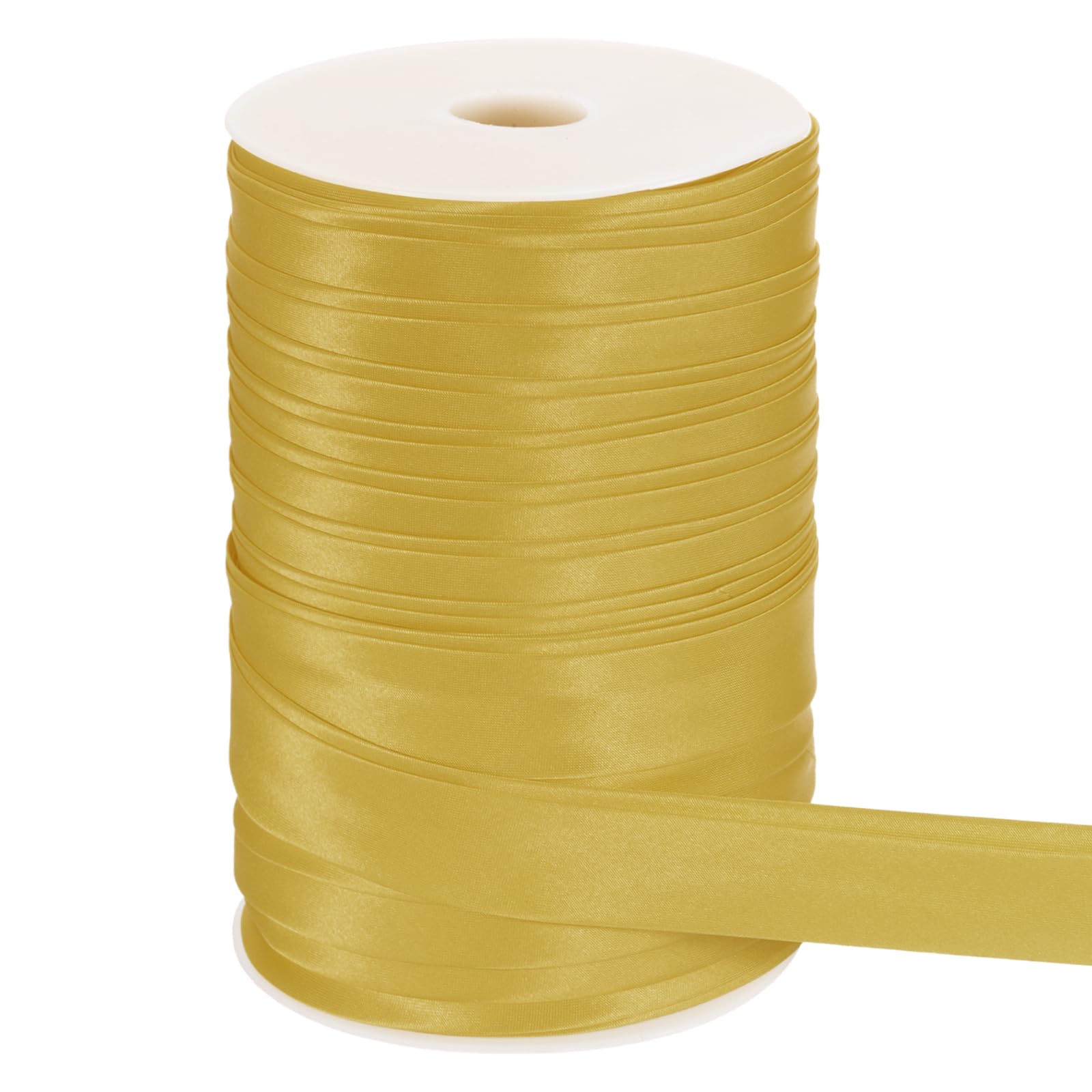 Ruban de biais en satin double pli de 2,5 cm, textile soyeux pour finitions de haute couture