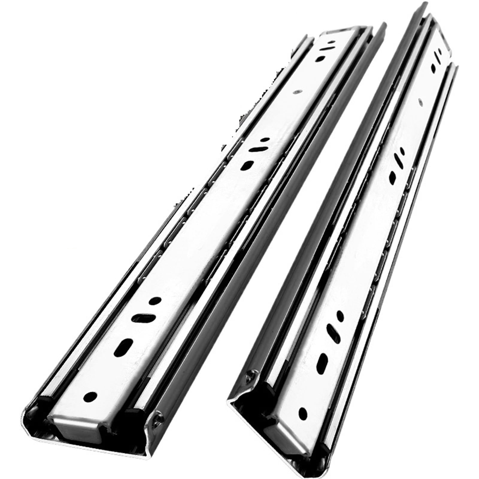1 paire de glissières de tiroir verrouillables à extension complète, rails de tiroir pliables en 3 parties(20inch(150Lb))
