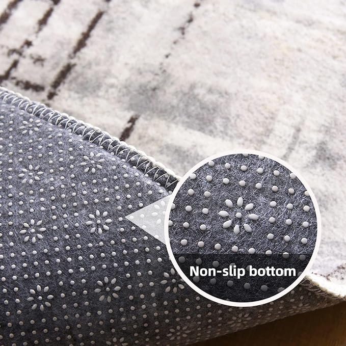 Tapis de chambre antidérapant jaune gris pour sécuriser et isoler le sol