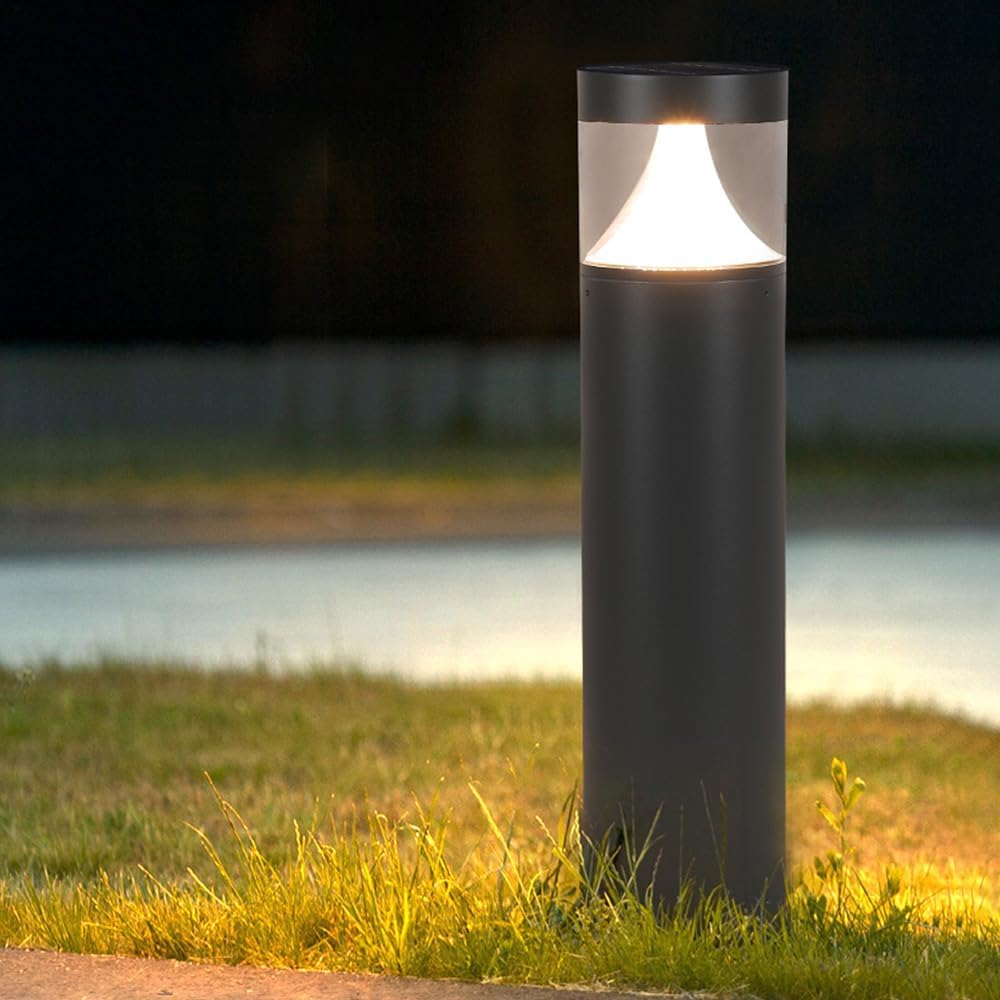 YMDHFS Solar Landscape Light Cylinder LED Bollard Lights