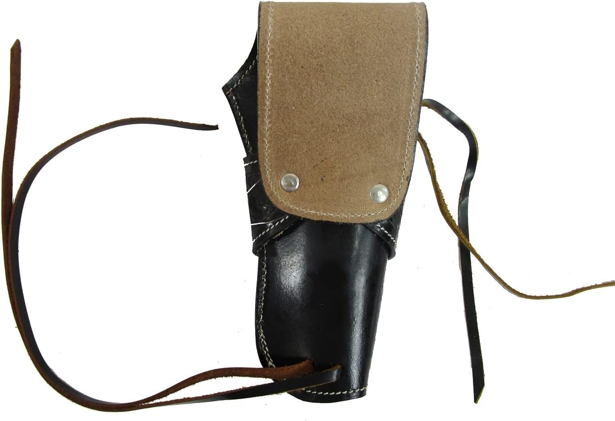 Leather Holster Single Action Gun CASE Black Basket Tooled Leather Cowboy Holsters Left Handed