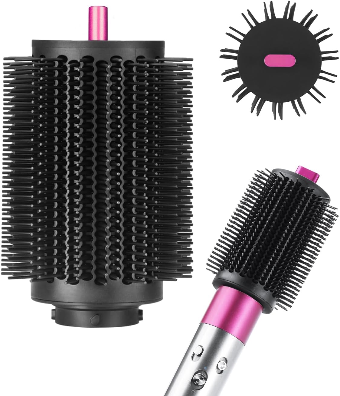 Upgraded Large Round Volumizing Brush attachment for Dyson Airwrap Fuchsia