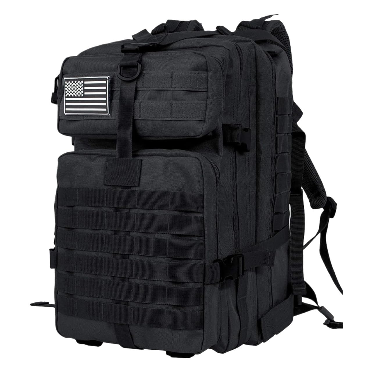 Herren-Rucksäcke, 50 l, Outdoor-Reisetaschen, Outdoor-3P-Schulrucksack, EDC MOLLE-Pack für Trekking, Jagd, Tasche (schwarz)