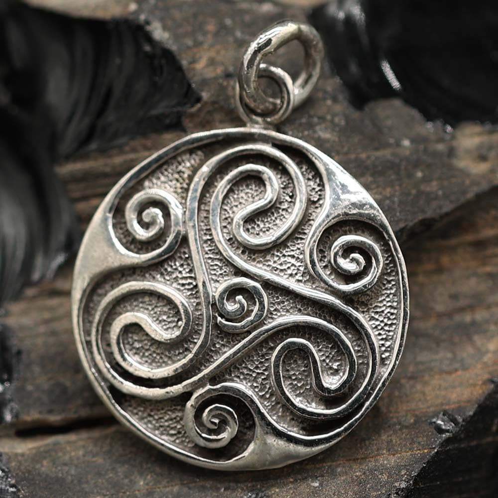 Triskel Silberanhänger Schmuck keltisches Triskelion Shild Anhänger 925 Silber Frauen Männer Mittelalter Schmuck
