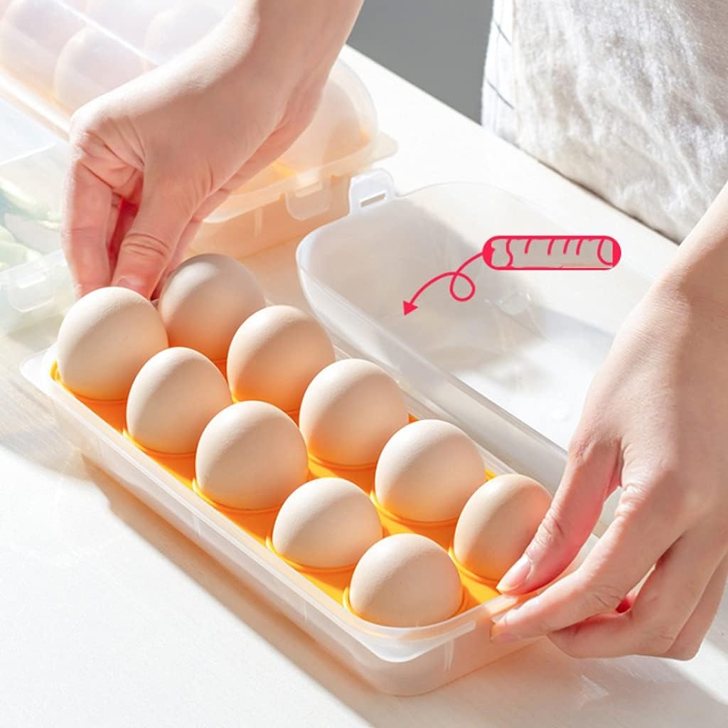 PP Egg Storage Box, Shockproof Food Organizer for Refrigerator, Kitchen Fresh-keeping Tray