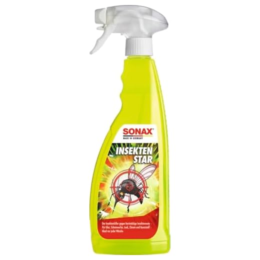 SONAX InsektenStar (750 ml) entfernt schnell und schonend selbst hartnäckige und angetrocknete Insektenverschmutzungen | Art-Nr. 02334000