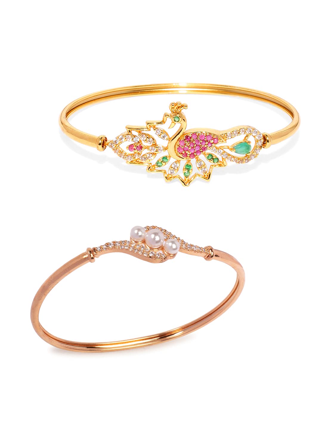 See full amazon price history chart for ZAVERI PEARLS Combo of 2 Contemporary Style Cubic Zirconia Brass Bangle Style Kada For Women-ZPFK10375 ZAVERI PEARLS Combo of 2 Contemporary Style Cubic Zirconia Brass Bangle Style Kada For Women-ZPFK10375 (B0943TKLND) Amazon Price History, Amazon Price Tracker
