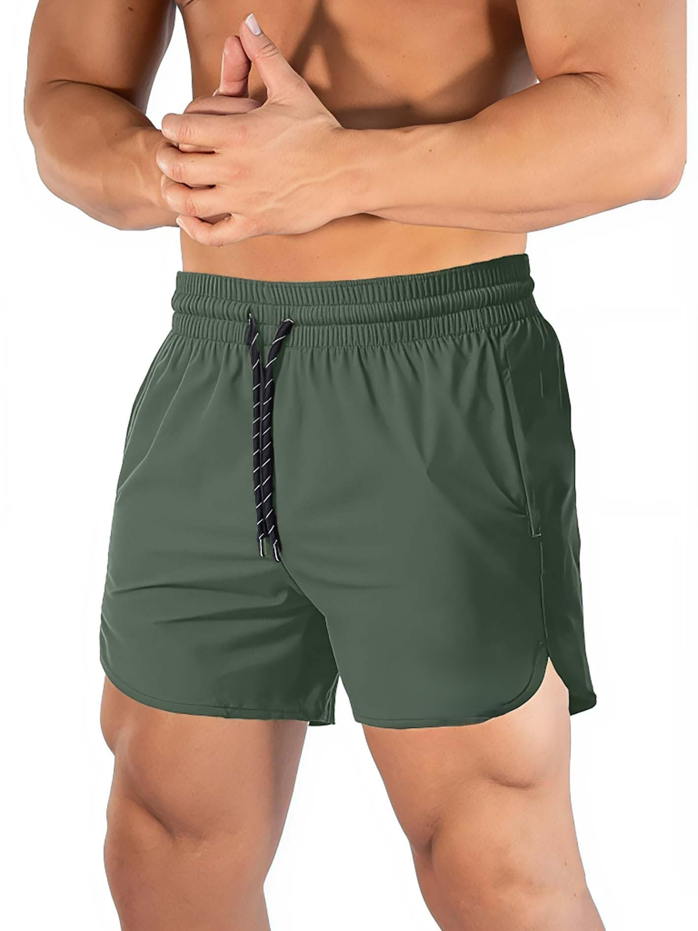 Men's Athletic Running Shorts with Drawstring, Quick Dry Workout Training Shorts-image-16