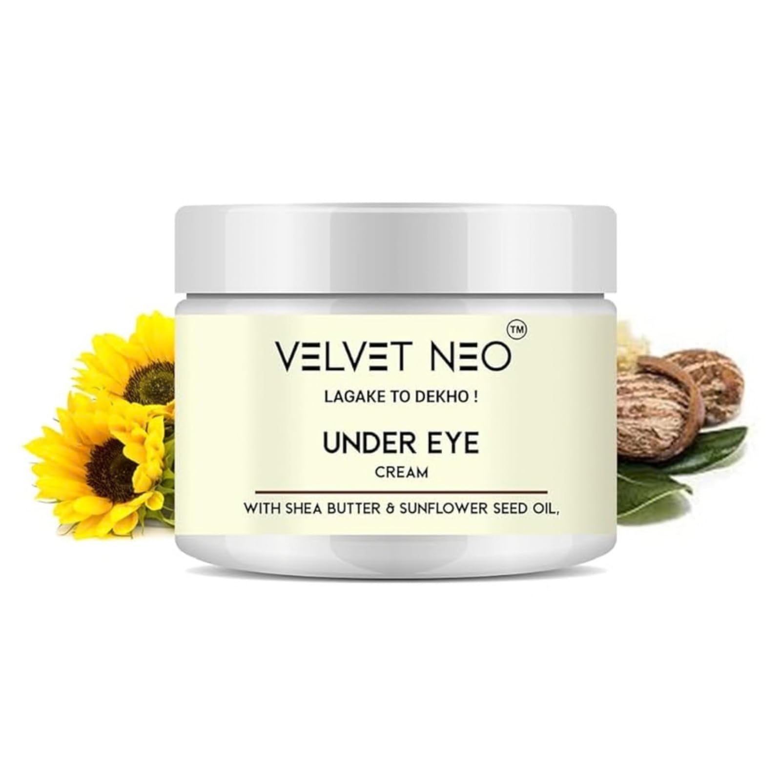 Under Eye Cream 50g | Hydrating Eye Cream with Shea Butter & Sunflower Seed Oil | Helps Reduce the Appearance of Dark Circles, Puffiness, Fine Lines & Wrinkles | For Men & Women — Amazon image 2