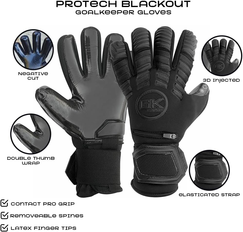 Soccer Goalie Gloves Kids Renegade GK Apex Strapless Professional