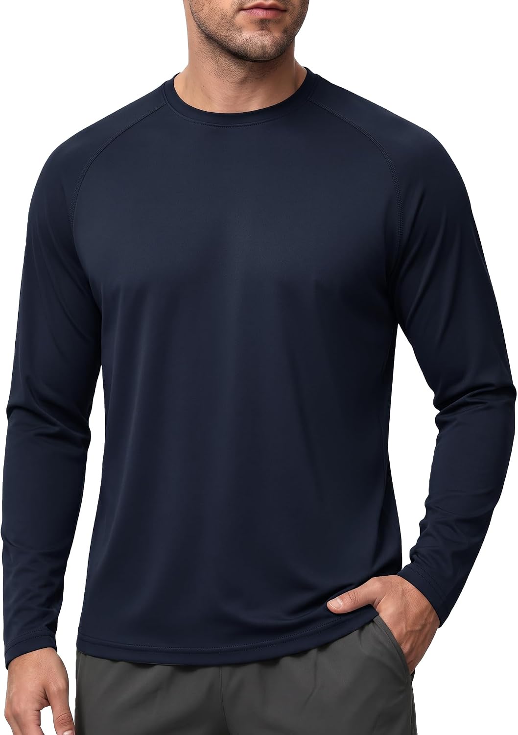 Long Sleeve Shirts for Men-Quick Dry UV Sun Protection T-Shirts for Workout