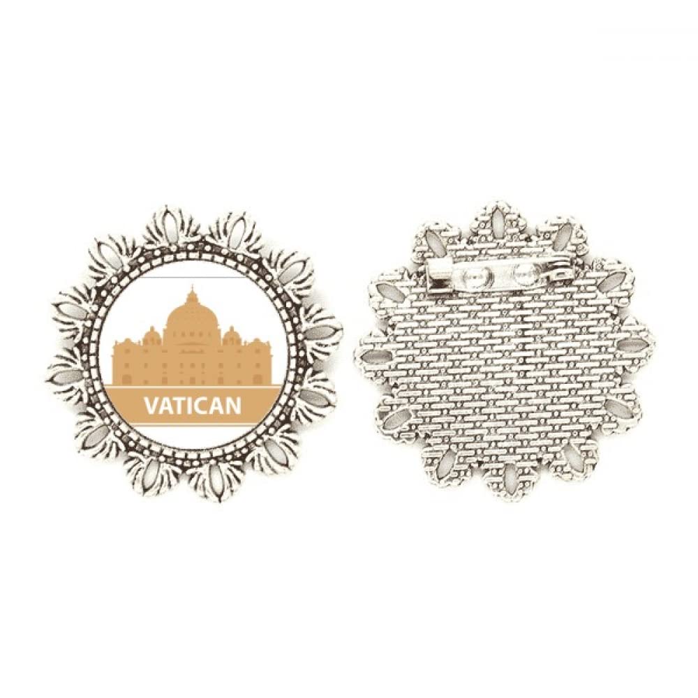Broche de plata flores amarillas Vaticano medium joya solapa mujer 4