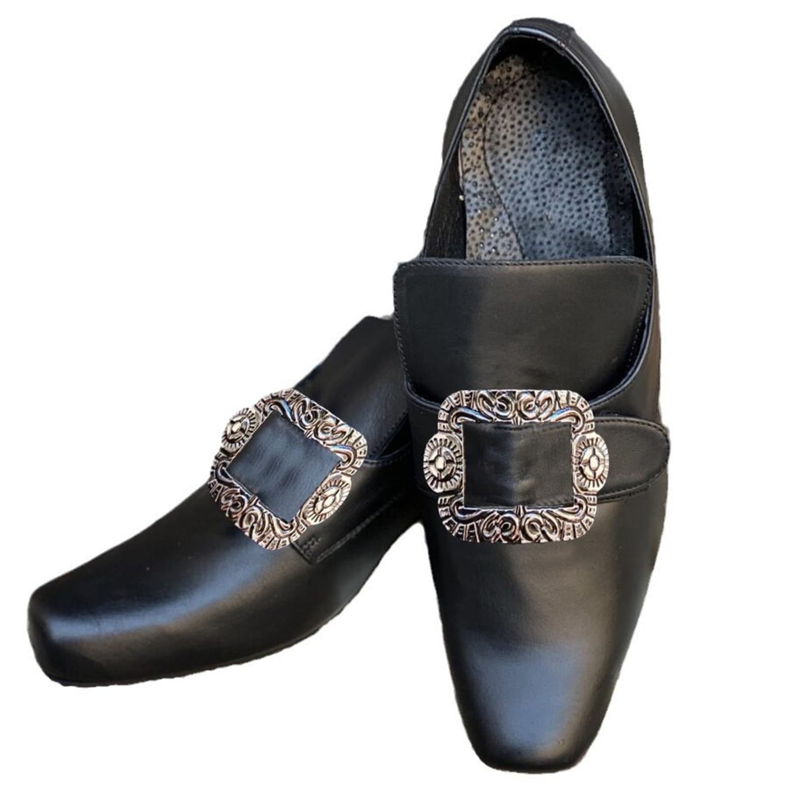 Cachorro 1 Paio Medievale Rinascimento Halloween Scarpe da Uomo, Vintage Stivali Jazz in Pelle, Accessori da Escursionismo Casual All'aperto Costumi Cosplay Oggetti di Scena,Nero,42