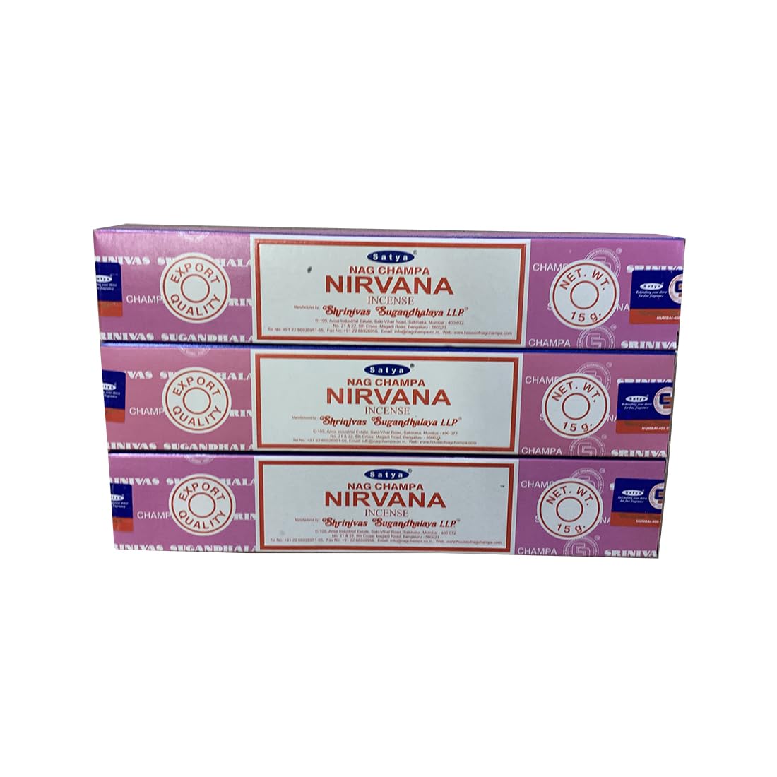 Giftlocaluk Deep, Musky, With Patchouli And Sweet Vanilla Satya Nirvana Incense Sticks - Enlightening Floral-Spice Blend For Tranquility & Inner Peace | Spiritual Meditation Festive Set With Eco-Friendly Packaging - 3 X 20 Sticks