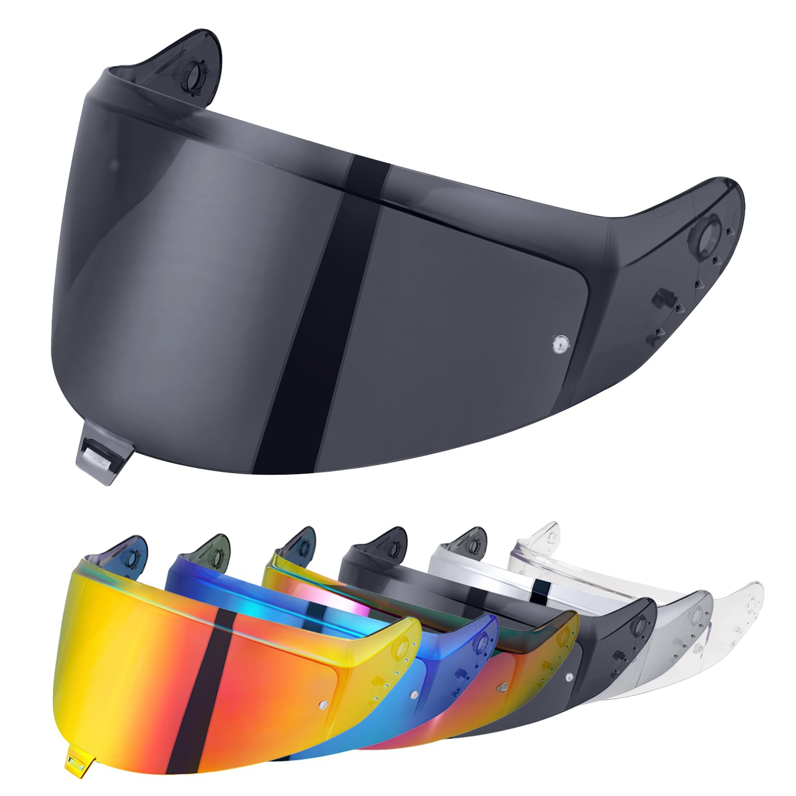Helmvisier für SKWAL i3/RIDILL 2/ D-SKWAL 3,Motorradhelm Visier,Motorrad Windschutz Helm Objektiv Visier,Integralhelm Visier UV-Beständig,Motorradhelm Visier Ersatz (Schwarz)