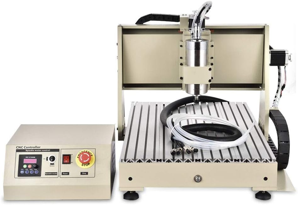 Fresadora CNC de 4 ejes, 6040, máquina de grabado USB, router Engraver, kit de grabado, motor de husillo VFD de 1,5 kW + caja de control (4 ejes de eje)