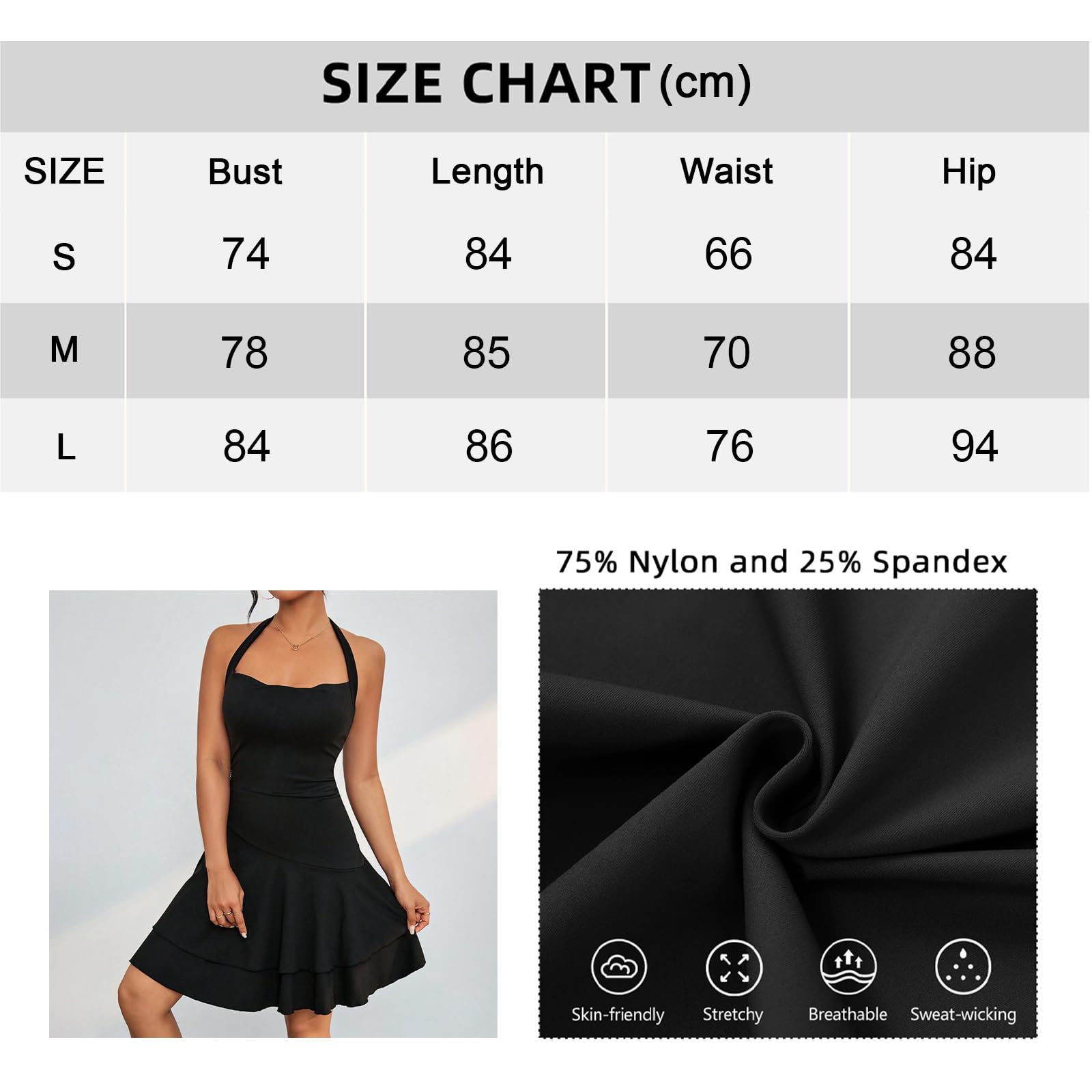 Vestido Mujer Elegante sin Mangas Vestido Corto Sexy Cuello Hálter Mini Vestido Ajustado Bodycon Negro Vestidos Casual Verano sin Espalda Vestido de Fiesta Club Cóctel Clubwear