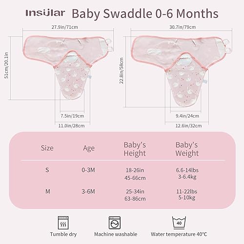 Vista 20 de insular Sacos para envolver al bebé, manta para recién nacido y bebé, juego de velcro ajustable para niños y niñas, saco de dormir de algodón suave