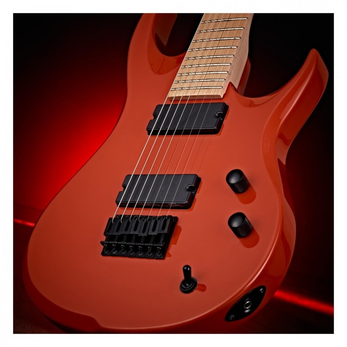 Chitarra elettrica a 7 corde lunghezza scala 27", 529 di G4M, Marmalade | 7 Corde con Scala 27", Humbucker Ceramici per un Tono Aggressivo, Capotasto Graphtech Nubone, Ponticello Fisso, Manico C