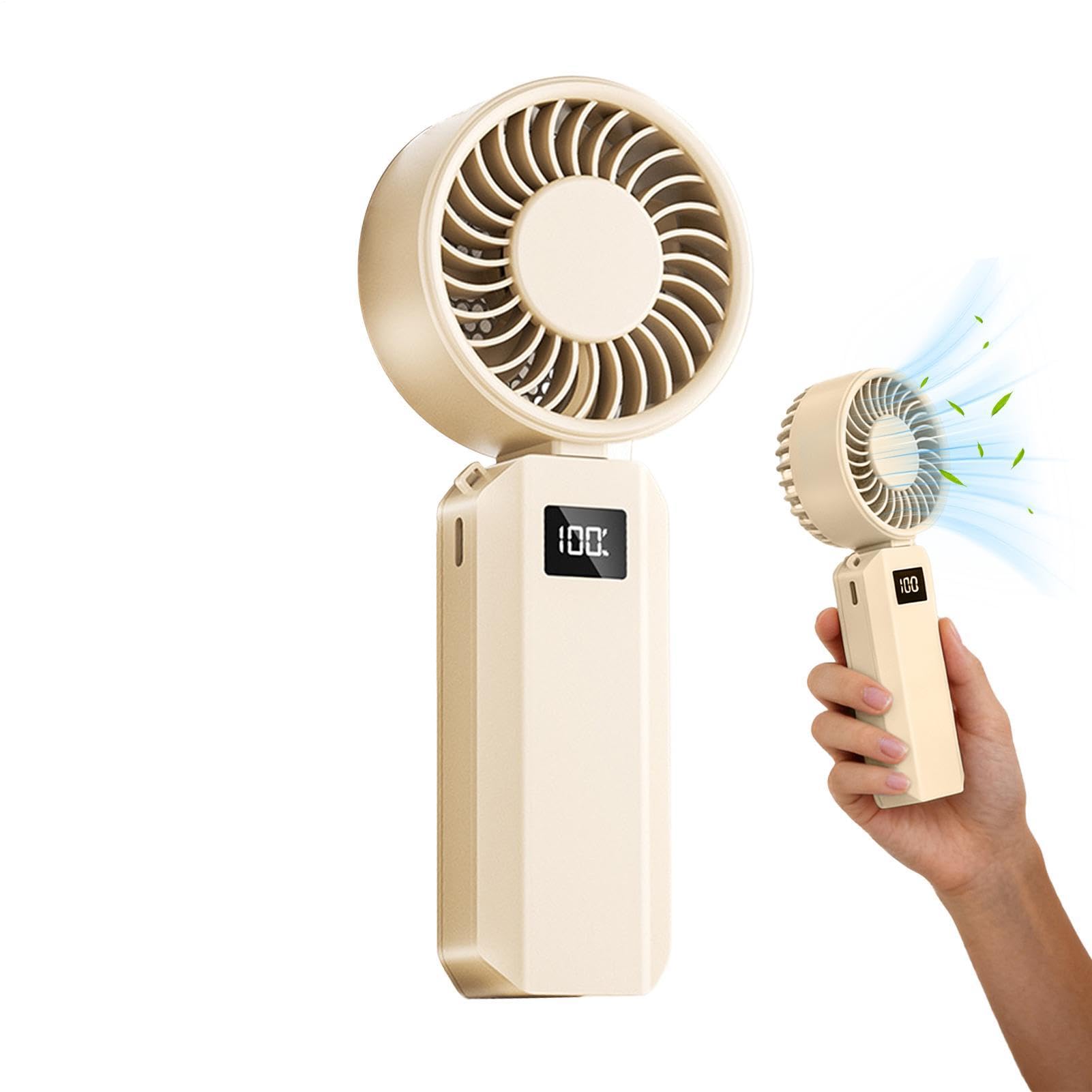 Ventilador de mano plegable con 6 velocidades y batería recargable USB para verano