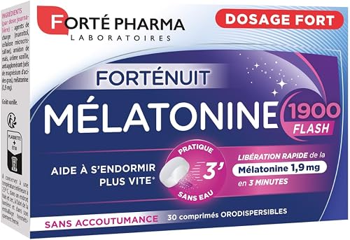 Mélatonine 1900 Flash, 30 comprimés à laisser fondre Forté Pharma