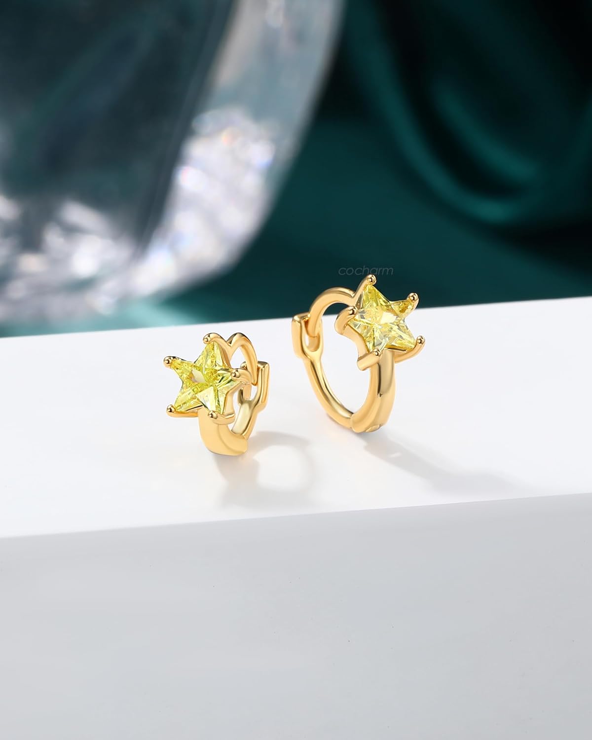 COCHARM 20G Star Rook Piercing Jewelry Huggie Rook Earring Gold Plated Lobe Earrings 6/8MM Helix Piercing Jewelry - Image 4