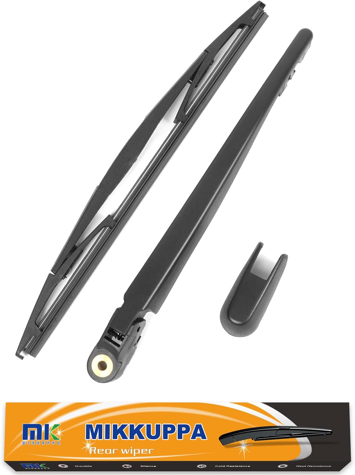 Rear Wiper Arm Blade, Replacement for 2004-2015 Nissan Murano, 2009-2015 Cube - MIKKUPPA Back Windshield Wiper Replacement - All Season Natural Rubber Cleaning Window