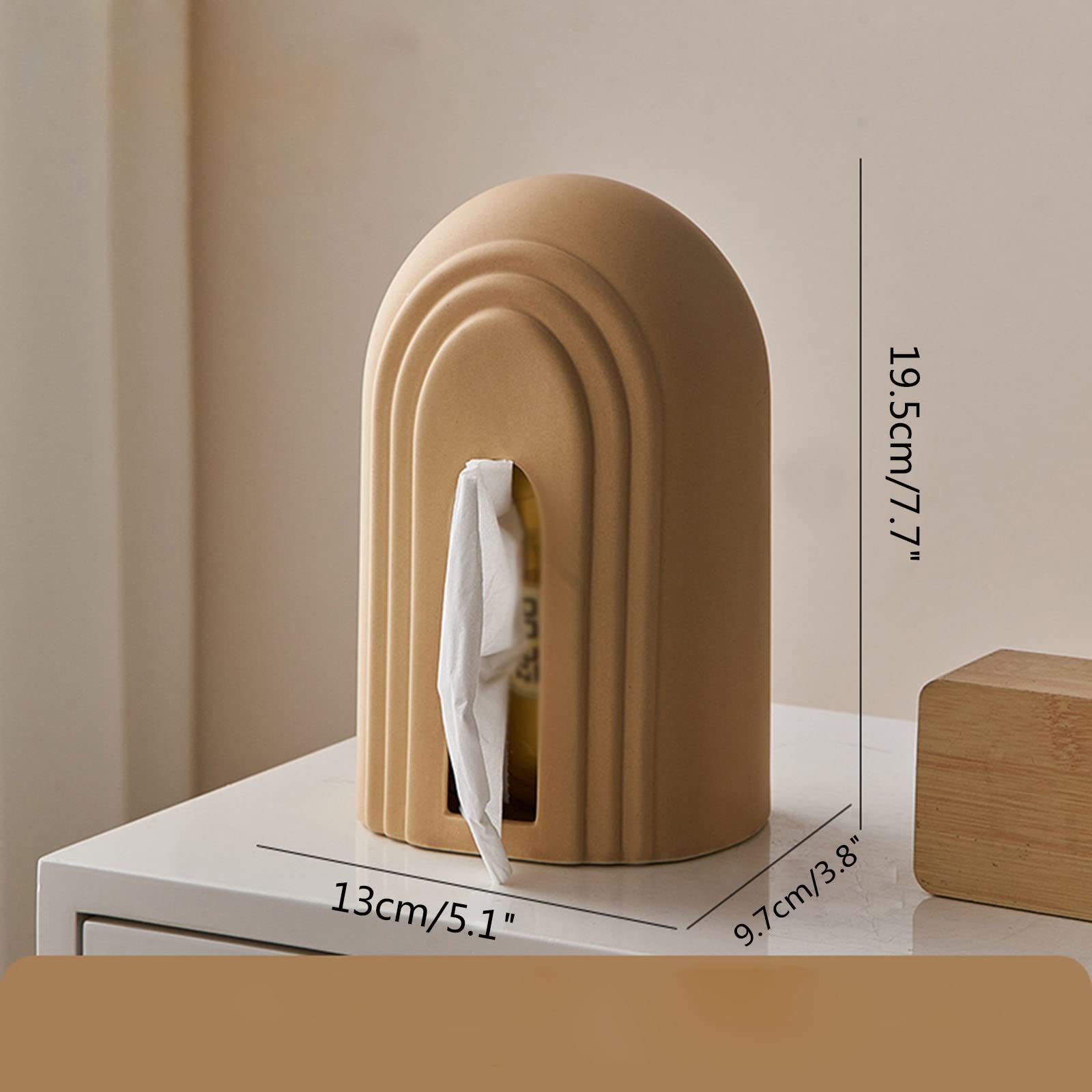 Portafazzoletti Multifunzionale Scatola di tessuto in ceramica Moderna semplice for la casa Soggiorno Tavolo da pranzo Tavolo da tè Scatola di immagazzinaggio con cassetto di carta decorativo Organizz