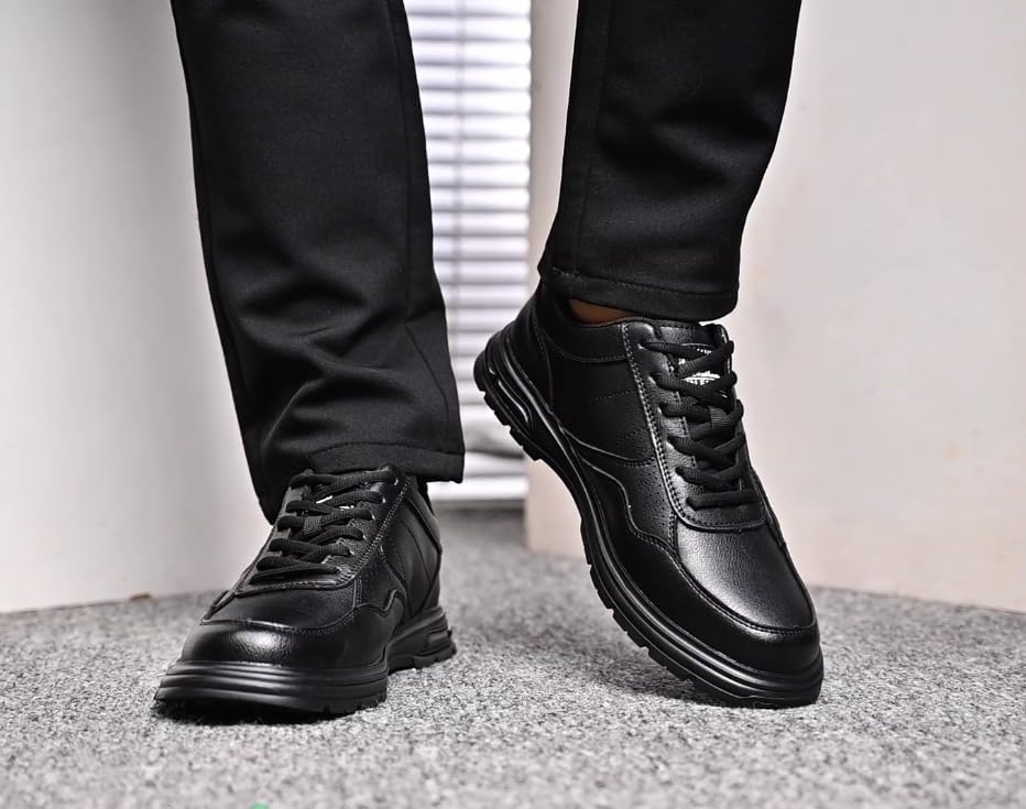 Non Slip Work Shoes for Men Waterproof Mens Slip Resistant Food Service Kitchen Restaurant Chef Shoes Comfortable Work Sneakers Casual - Image 2