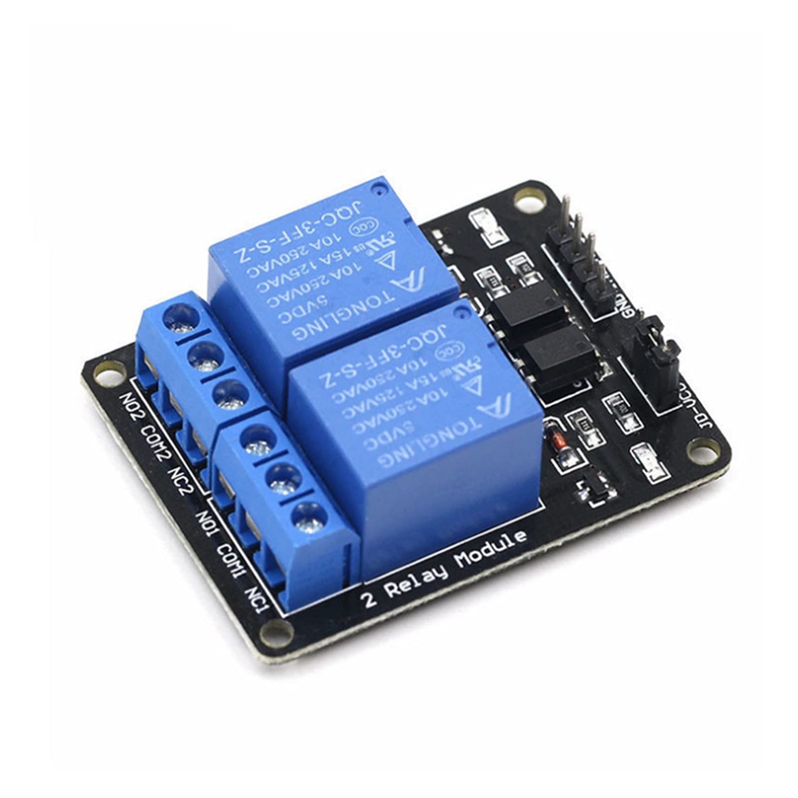 Módulo de relé 2 vías 5V con protección optoacoplador Placa expansión Accesorios placa desarrollo