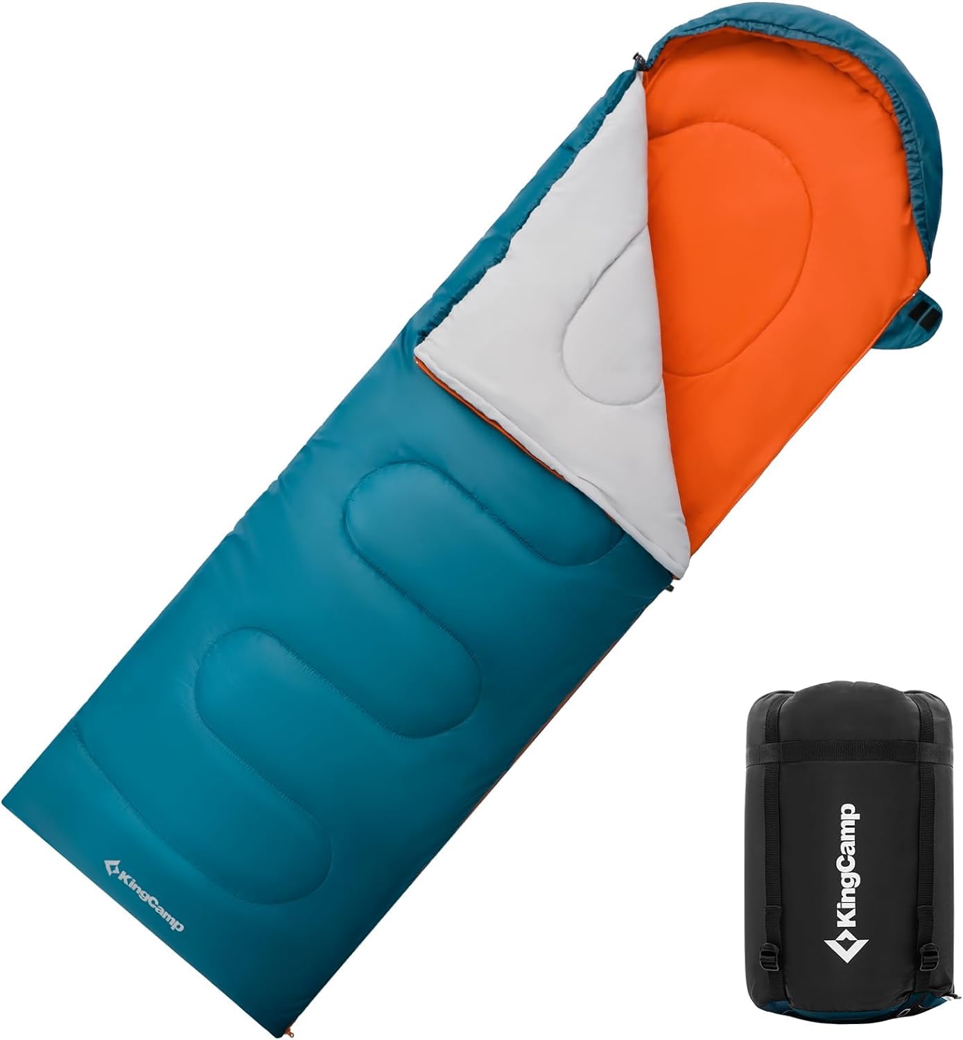 KingCamp Saco de Dormir Oasis 3-4 Estaciones Impermeable y Ligero para Camping (Niños y Adultos) - Conectable Izquierda/Derecha para Saco Doble, Ideal para Viajes y Actividades al Aire Libre — view 17